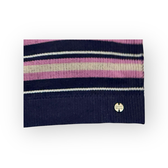 NWT Lucky Brand Women’s Padded Bralette Sports Bra Size L Striped Blue Purple​​ - Picture 2 of 7